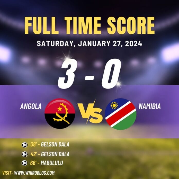 AFCON 2023: Angola Stun Namibia 3-0 in Thrilling Round of 16 Clash!