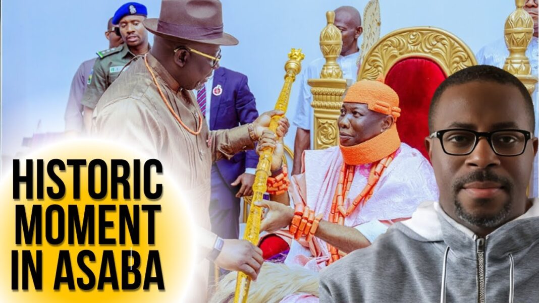 Governor Sheriff Presents the Staff of Office To Obi Professor Epiphany Azinge, (WATCH VIDEO)