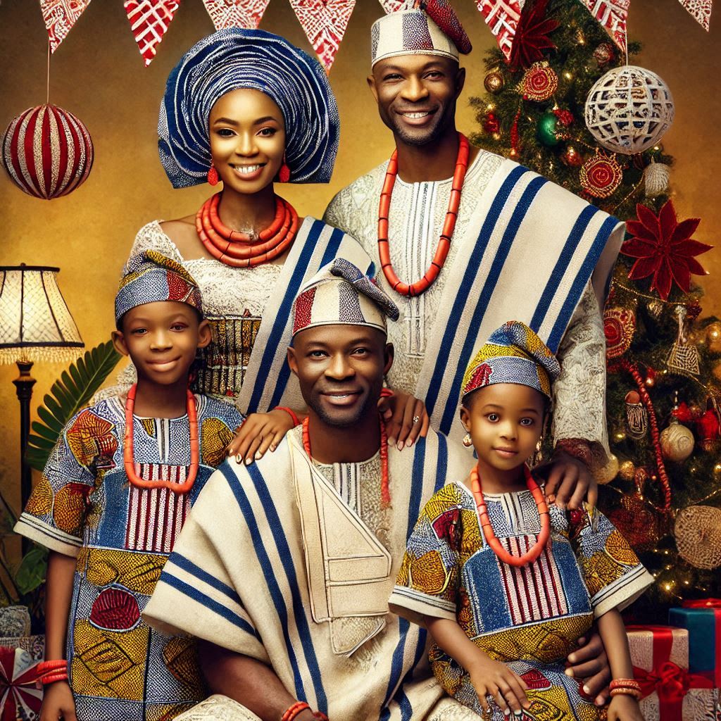 AI-Generated Family Christmas Greeting Card Prompt13 3