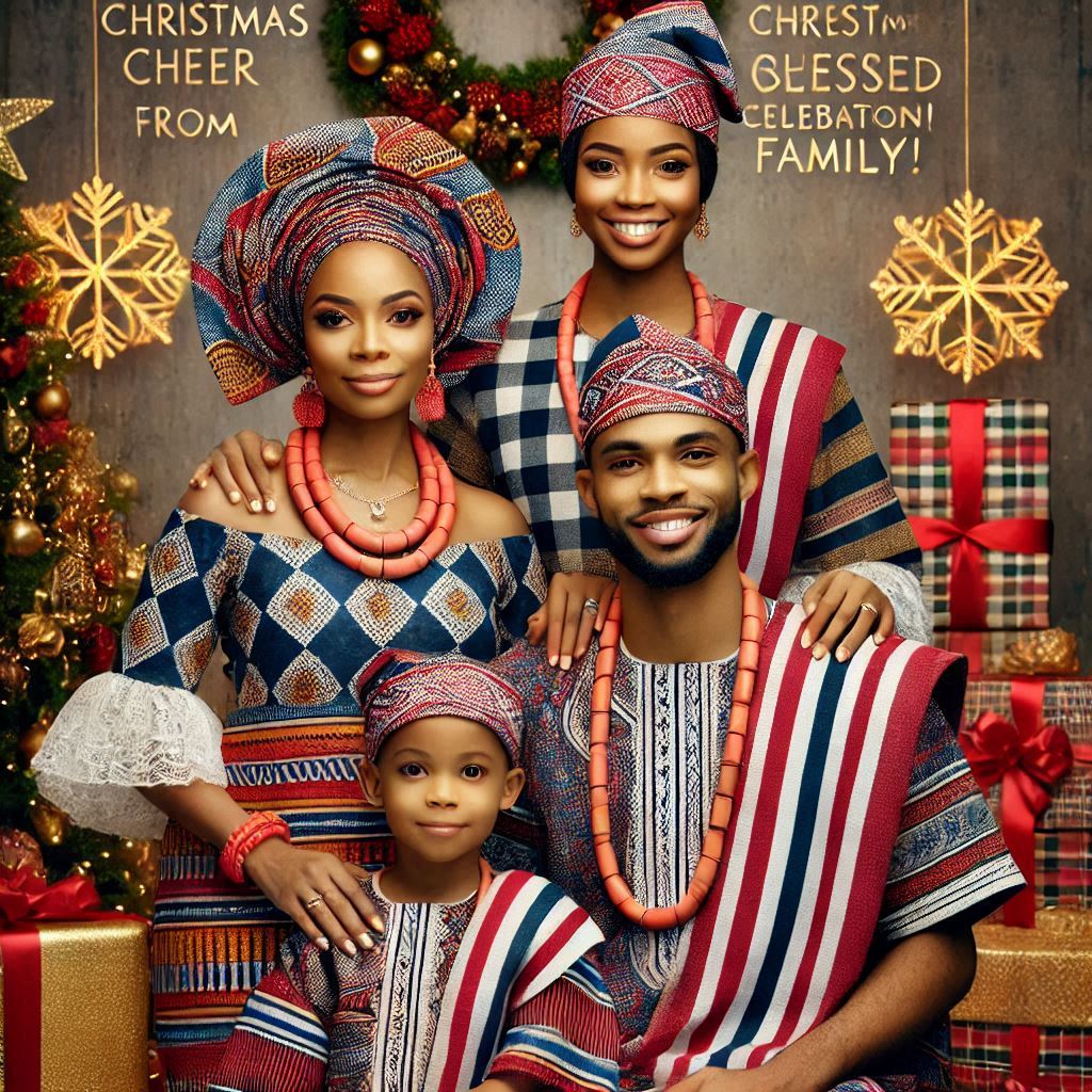 AI-Generated Family Christmas Greeting Card Prompt13 6