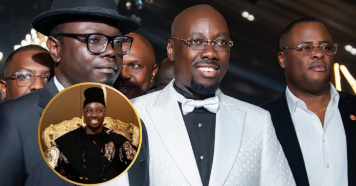 “Stand Up!” – Obi Cubana Publicly Scolds Son for ‘Disrespecting’ Peter Obi at Lavish 50th Birthday Bash