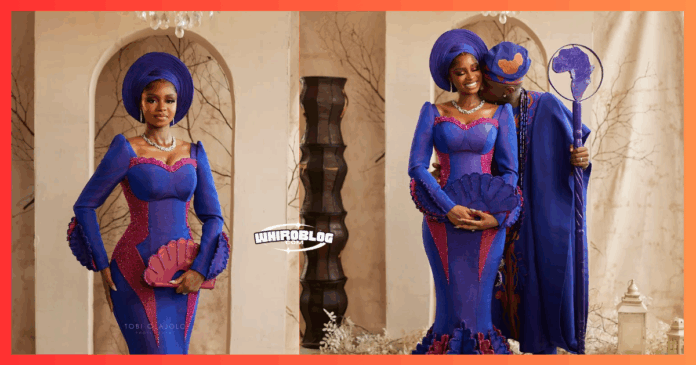 Priscy & Juma Jux’s Purple Wedding First Look