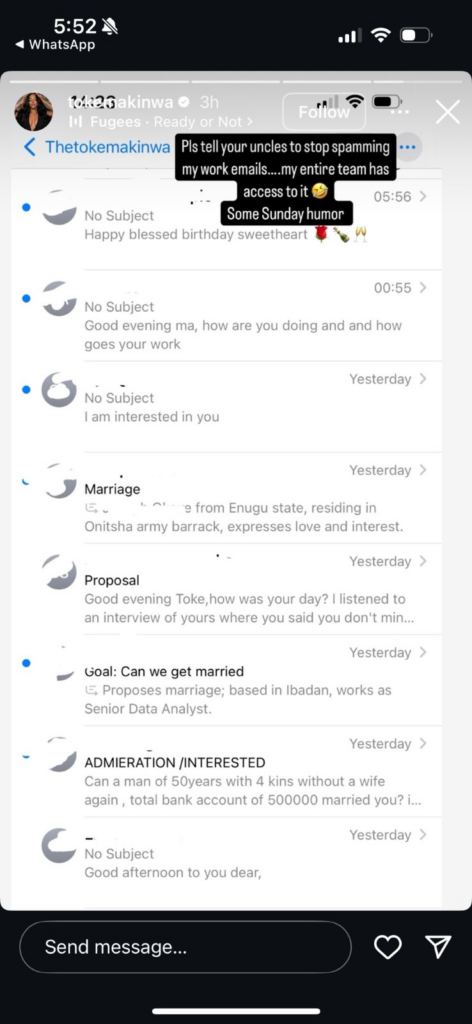 ‘I’m Open to Being a 5th Wife’ – Toke Makinwa’s Shocking Revelation Triggers Flood of Marriage Proposals! 1 proposed marriage toke makinwa