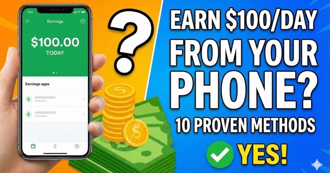 Is It Possible to Earn $100 Per Day From Your Phone?