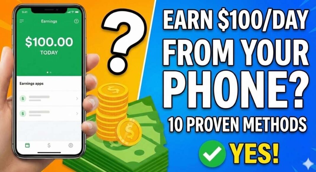 Earn $100 per day from phone step by step