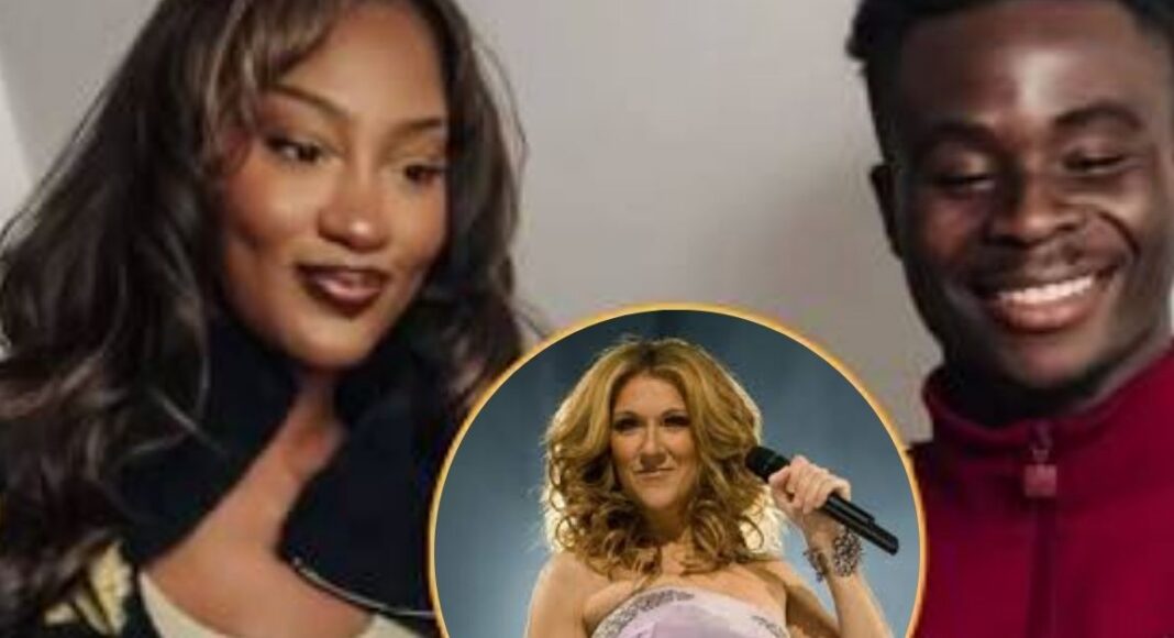 Bukayo Saka speaking with Tems during Arsenal’s Link Up interview show.