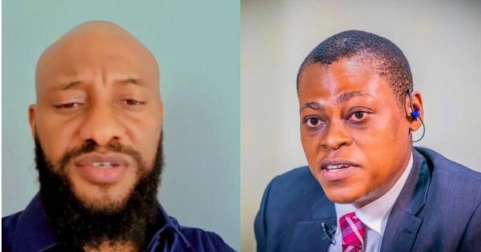 Yul Edochie criticises Arise TV journalist Rufai Oseni in viral video discussion on media interviews and politics.