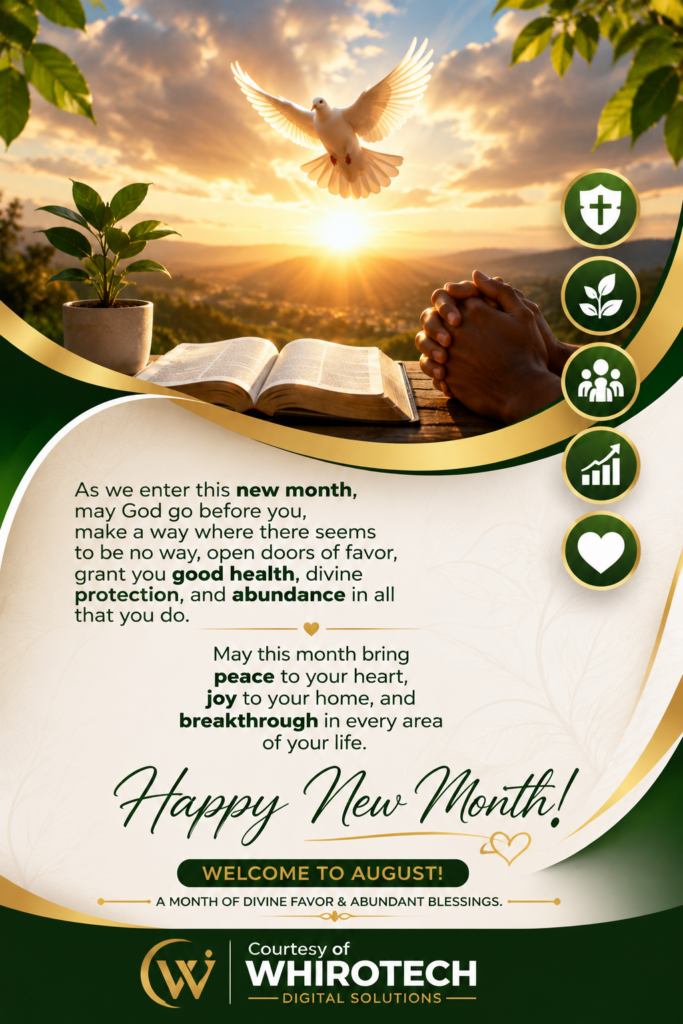 happy new month august 2026 prayer 1